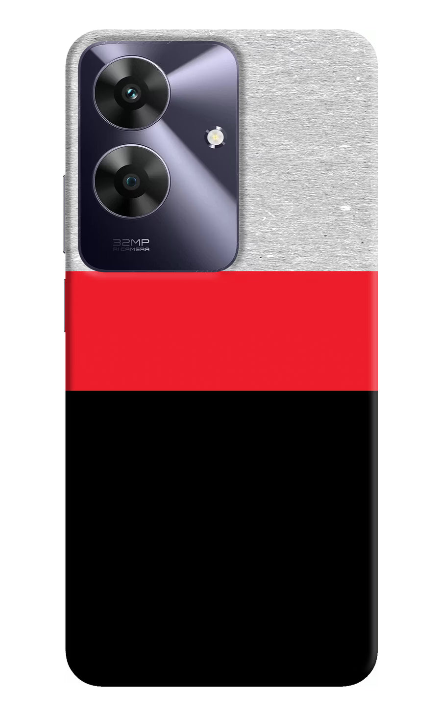 Tri Color Pattern Realme C61 Back Cover, Hard case