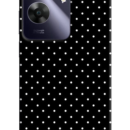 White Dots Realme C61 Hard Case Back Cover by Casekaro
