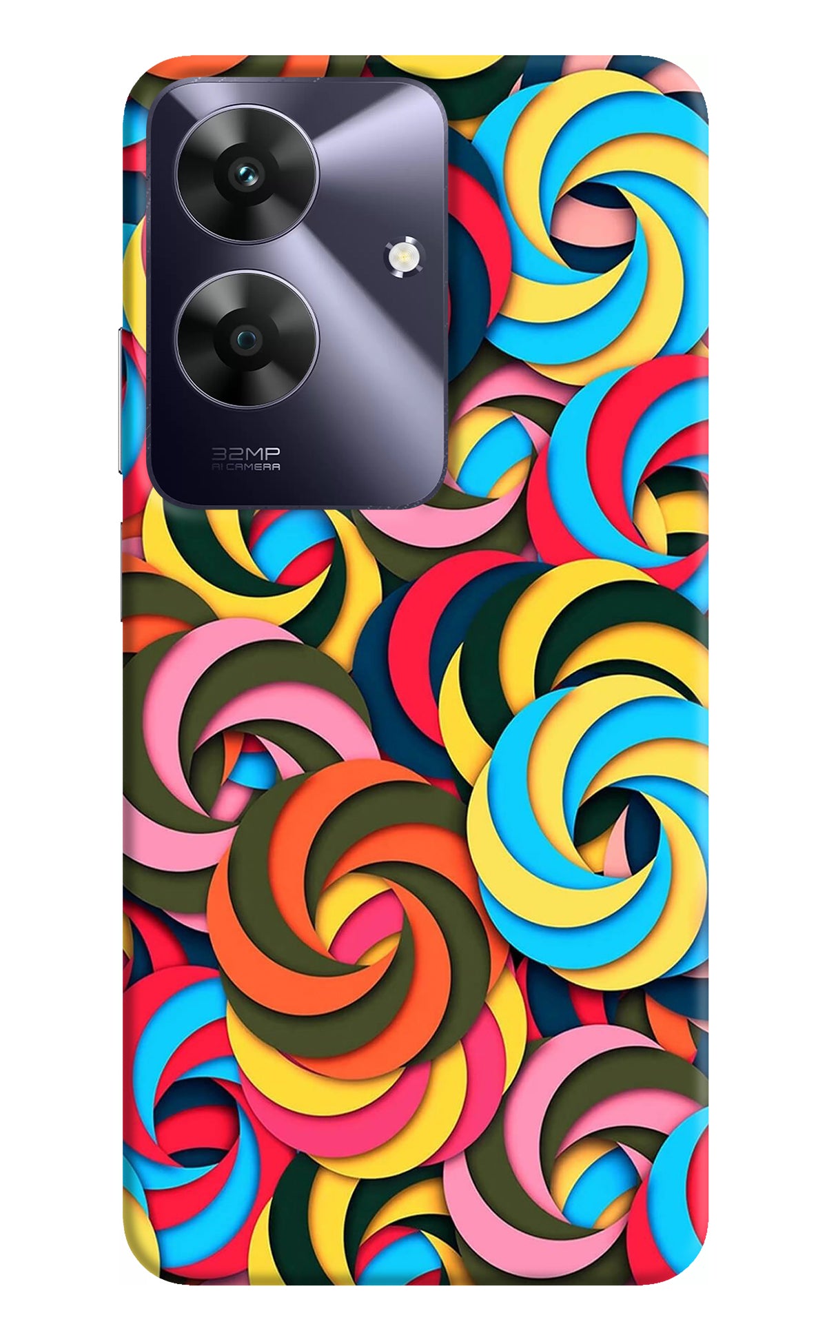 Spiral Pattern Realme C61 Back Cover