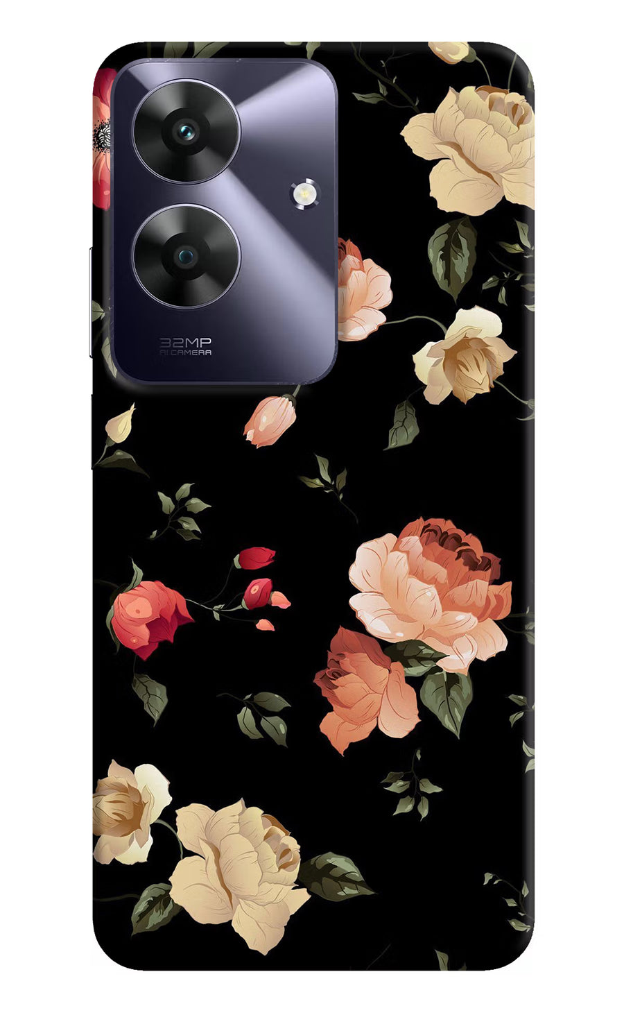 Flowers Realme C61 Back Cover, Hard case