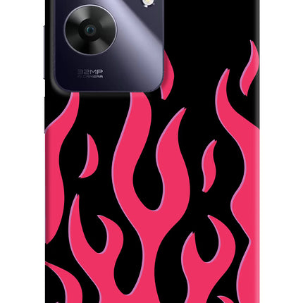 Fire Flames Realme C61 Hard Case Back Cover by Casekaro