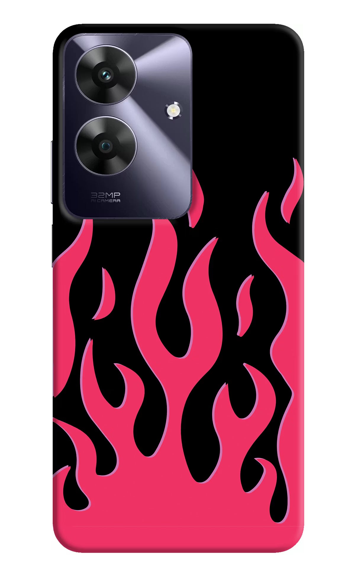Fire Flames Realme C61 Hard Case Back Cover by Casekaro