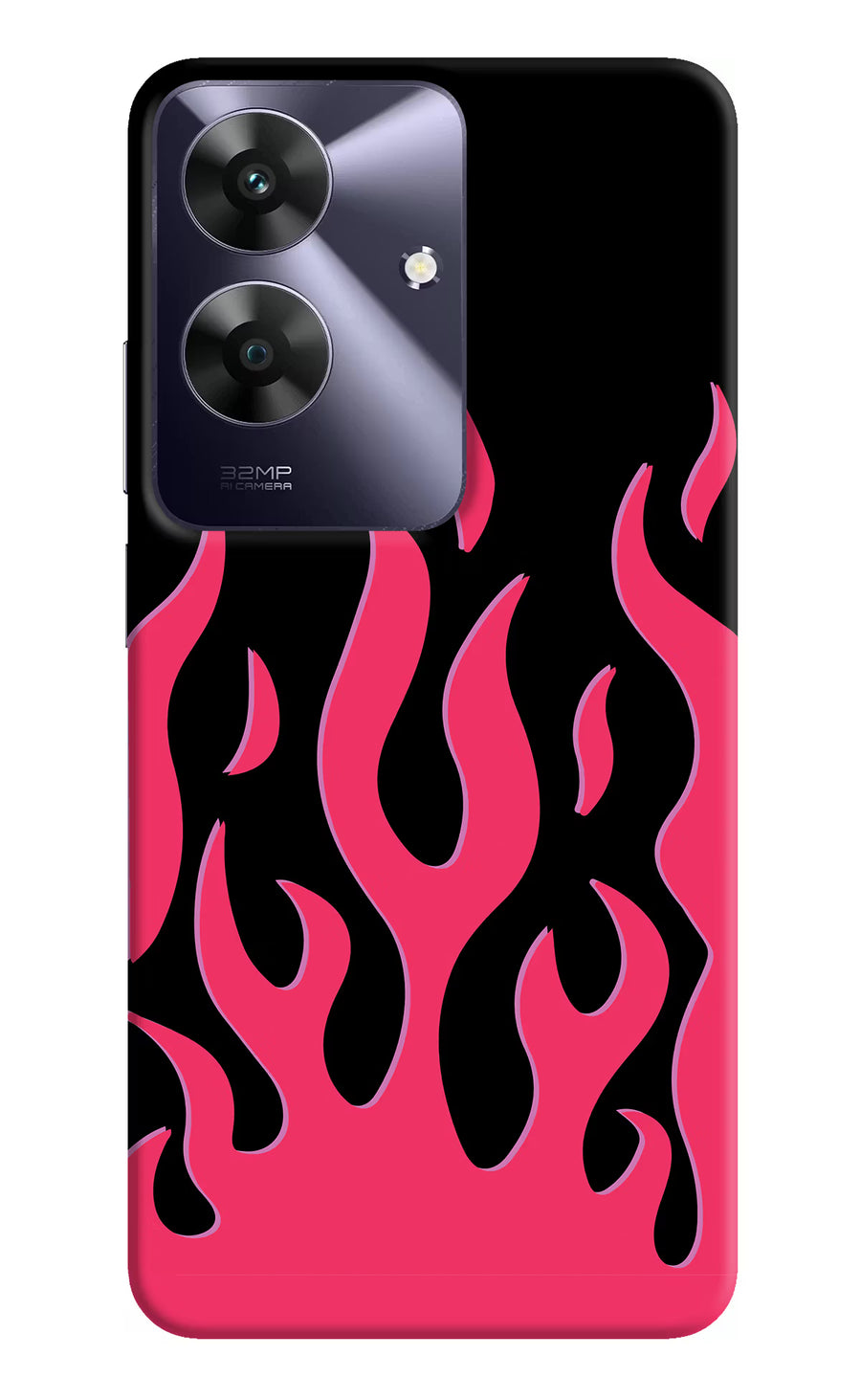 Fire Flames Realme C61 Back Cover, Hard case