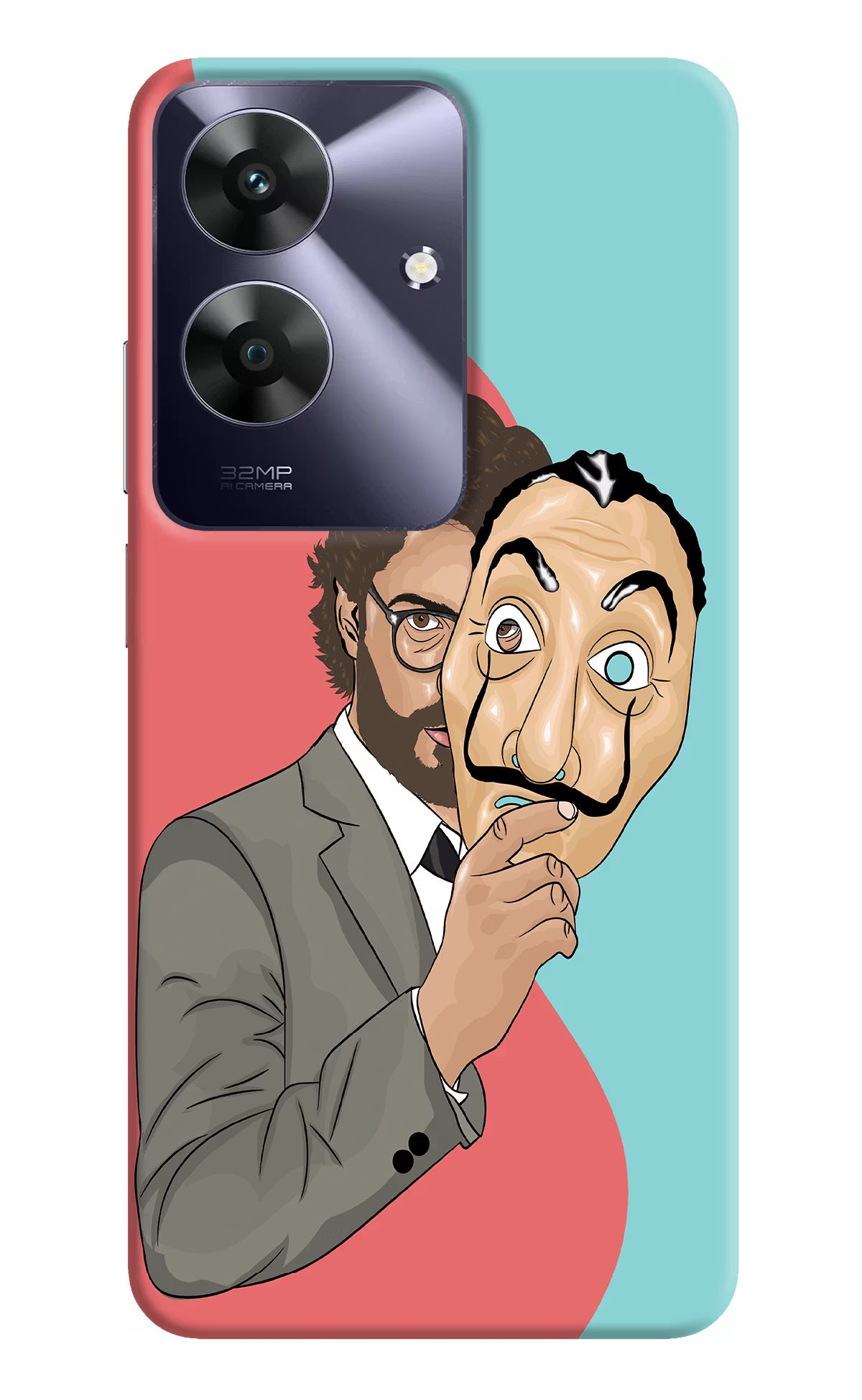 Professor Realme C61 Hard Case Back Cover by Casekaro