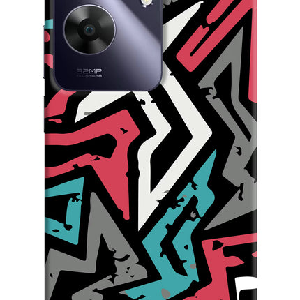 Geometric Graffiti Realme C61 Hard Case Back Cover by Casekaro