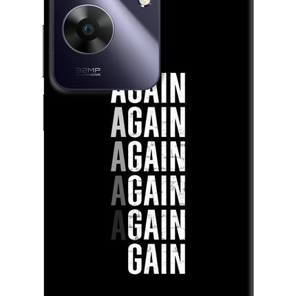 Again Again Gain Realme C61 Hard Case Back Cover by Casekaro