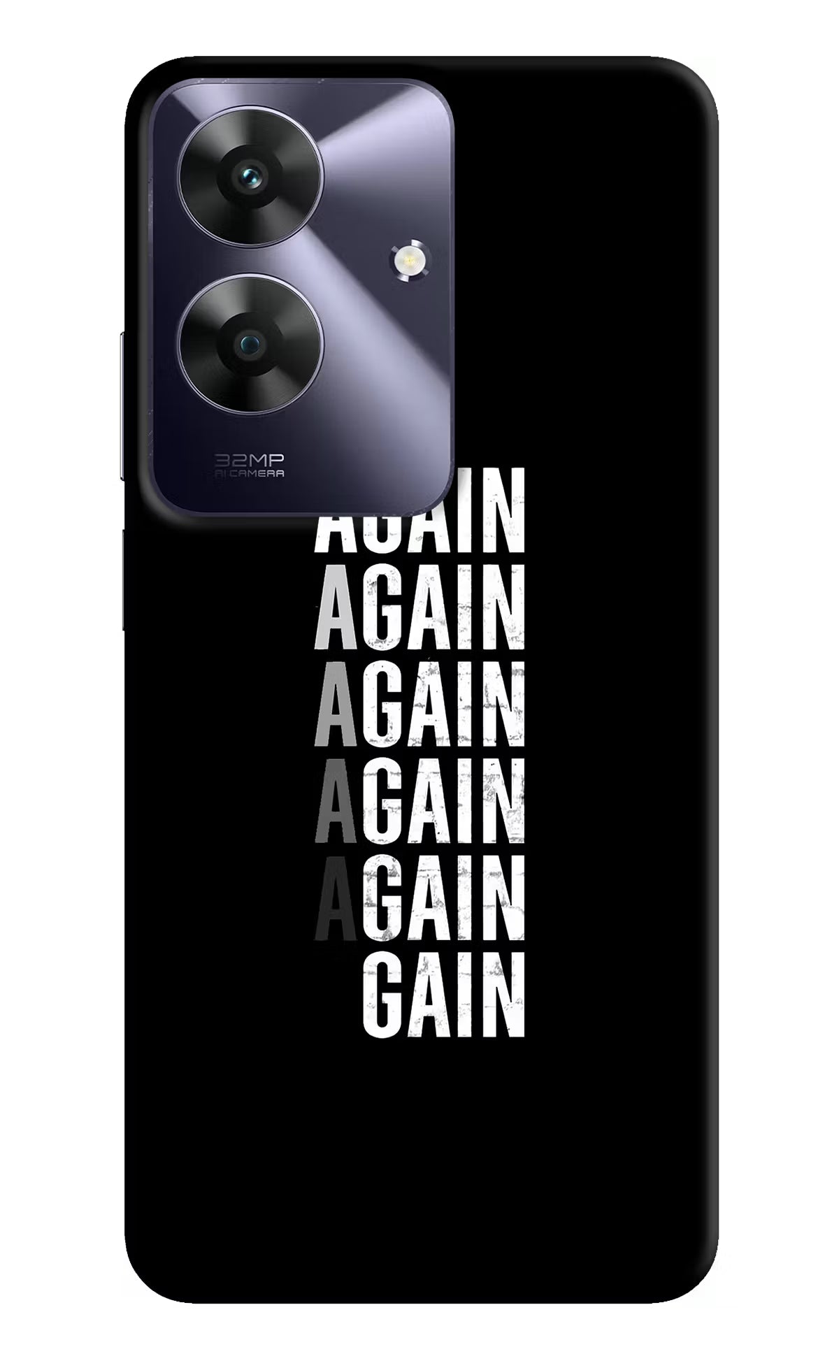 Again Again Gain Realme C61 Hard Case Back Cover by Casekaro