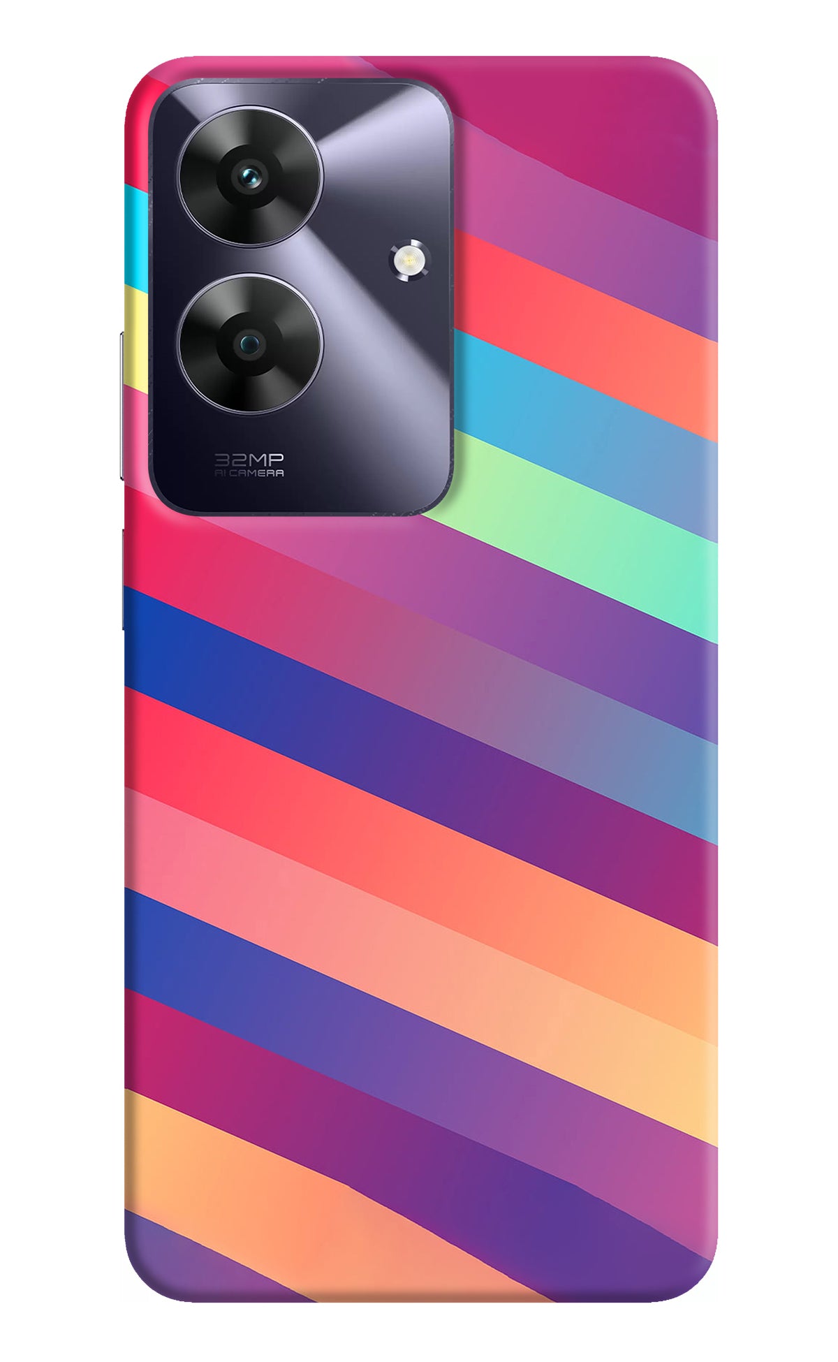 Stripes color Realme C61 Back Cover