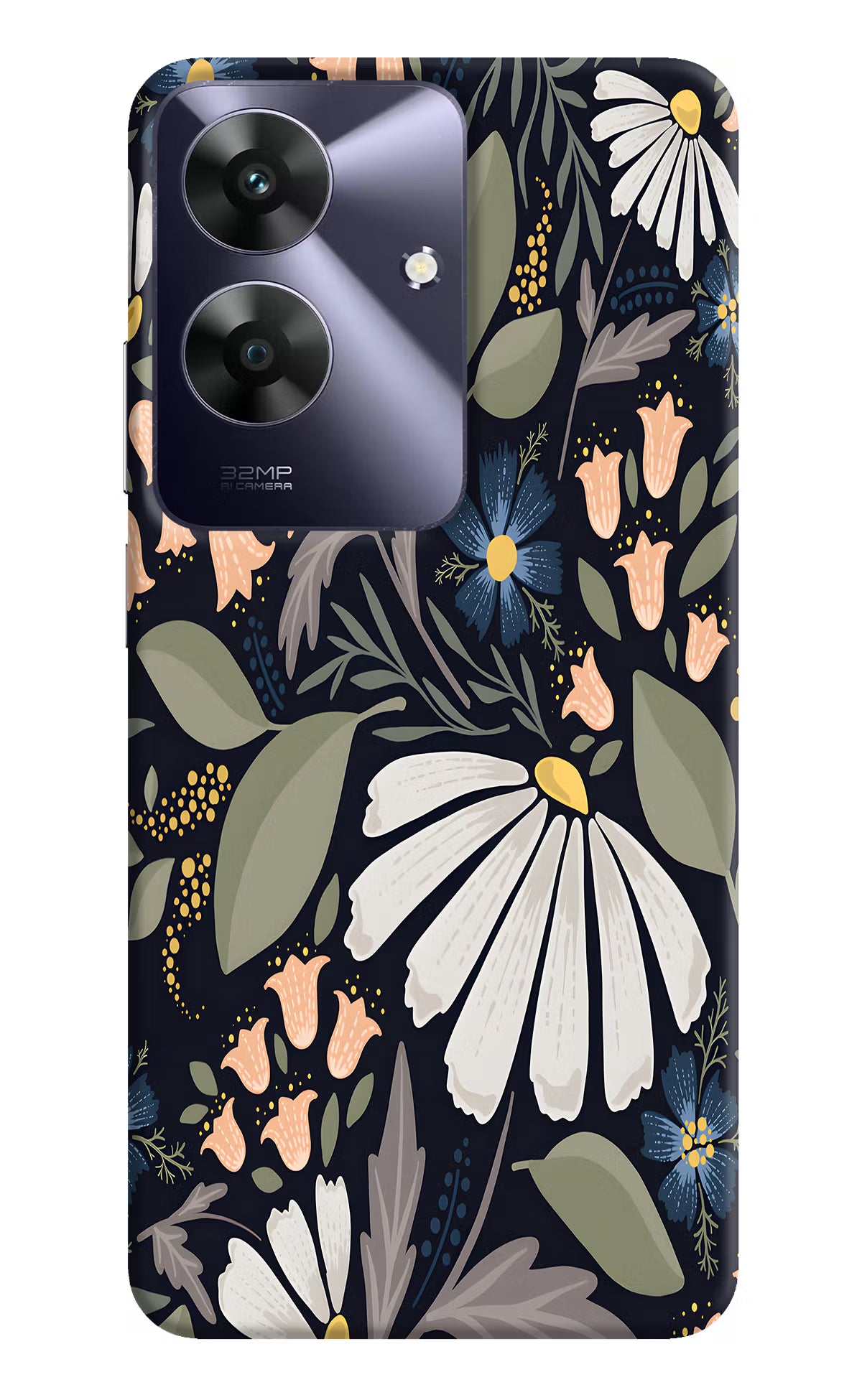 Flowers Art Realme C61 Hard Case Back Cover by Casekaro