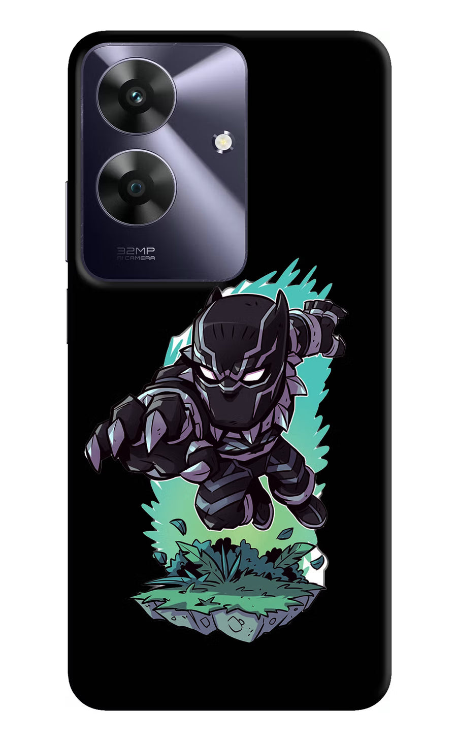 Black Panther Realme C61 Back Cover, Hard case