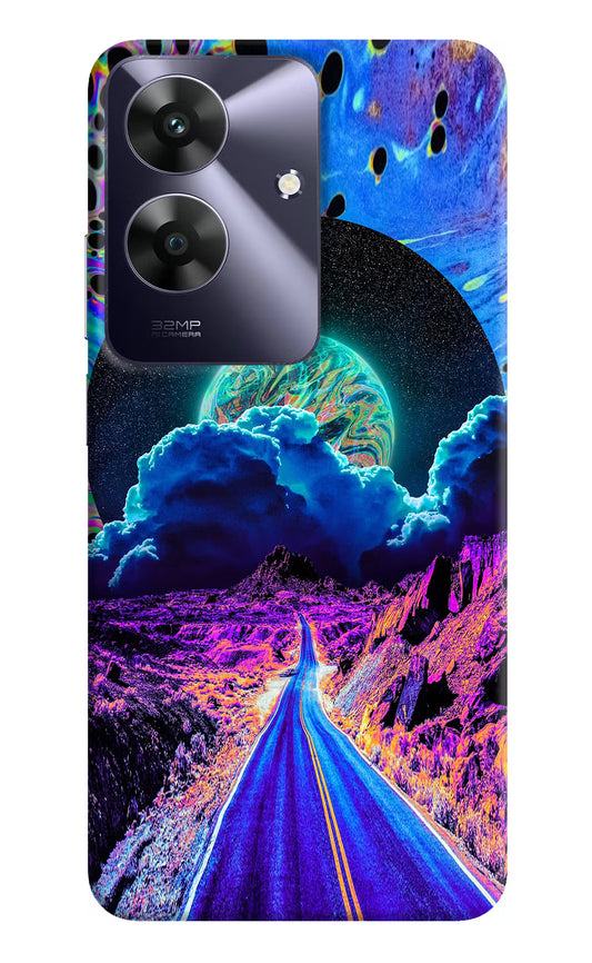 Psychedelic Painting Realme C61 Hard Case Back Cover by Casekaro