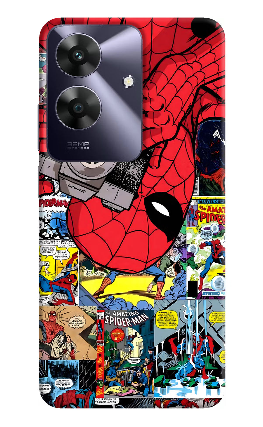 Spider Man Realme C61 Back Cover, Hard case