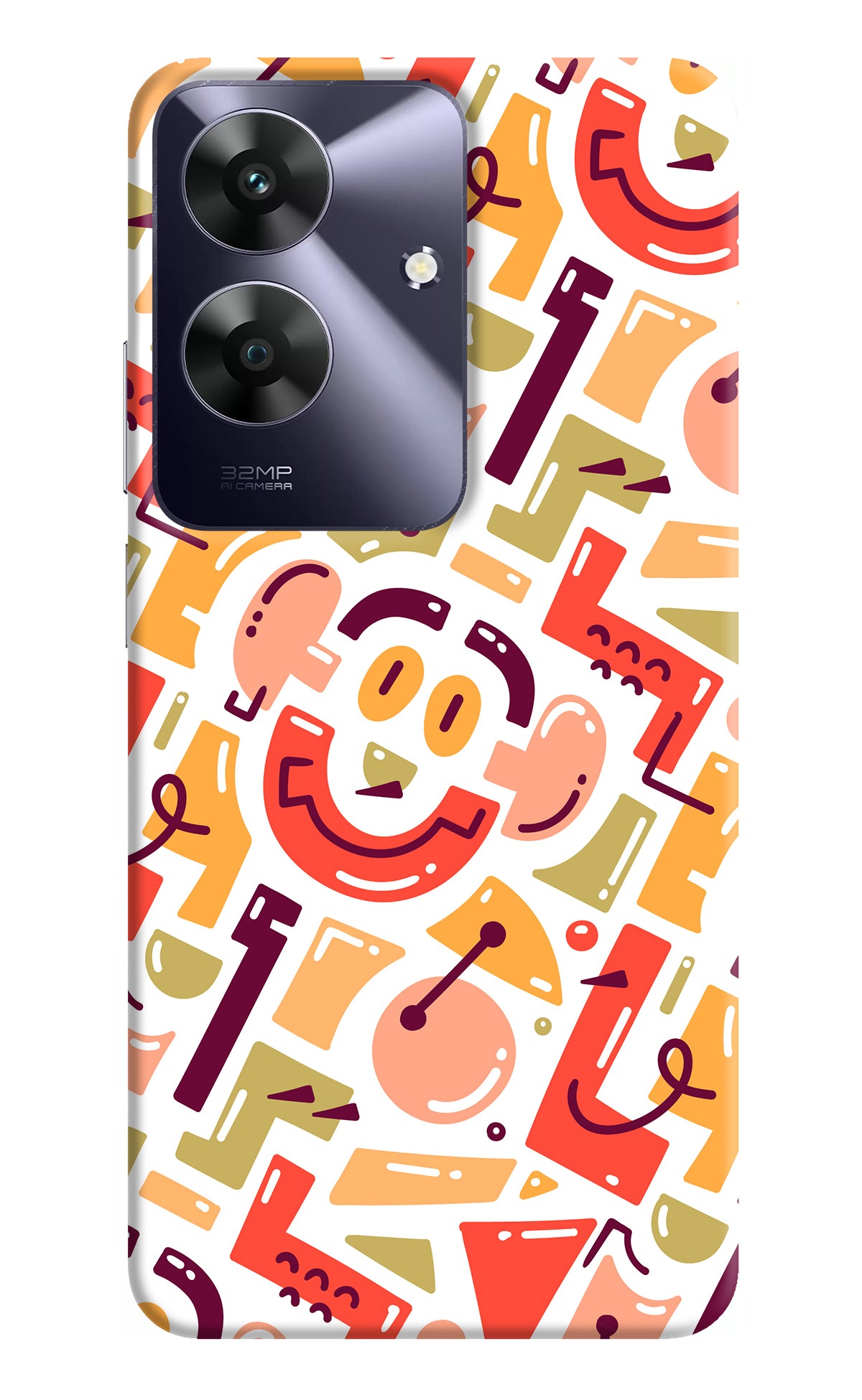 Doodle Pattern Realme C61 Back Cover