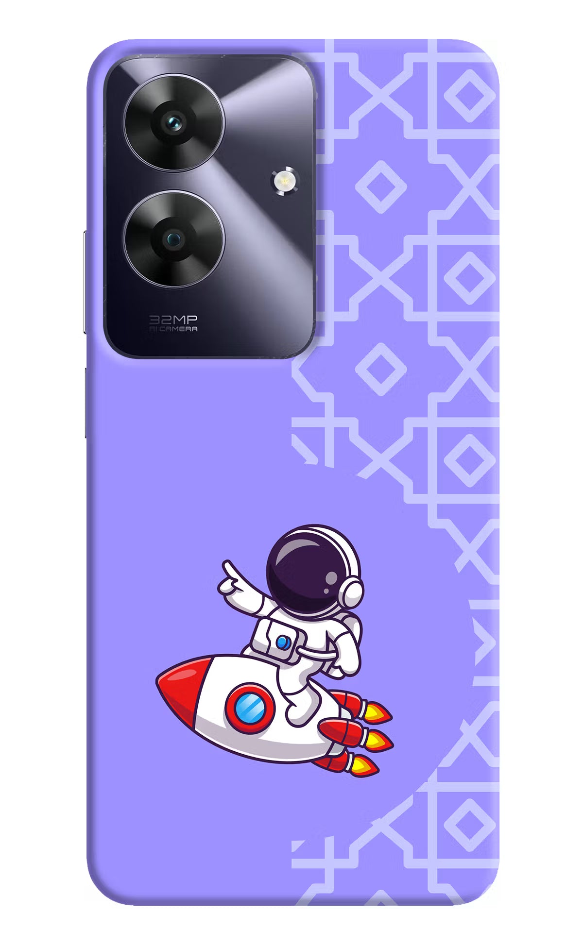 Cute Astronaut Realme C61 Hard Case Back Cover by Casekaro