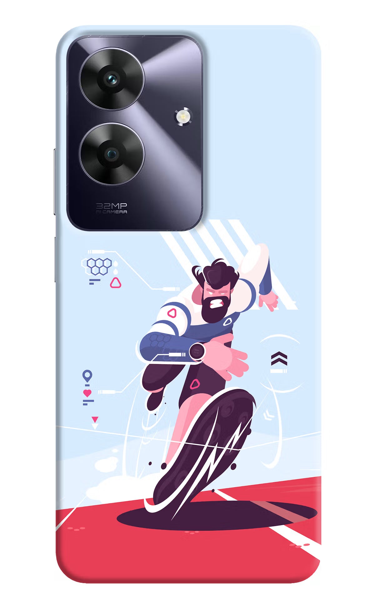 Run Pro Realme C61 Hard Case Back Cover by Casekaro