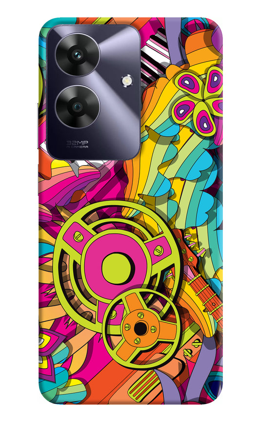 Music Doodle Realme C61 Back Cover