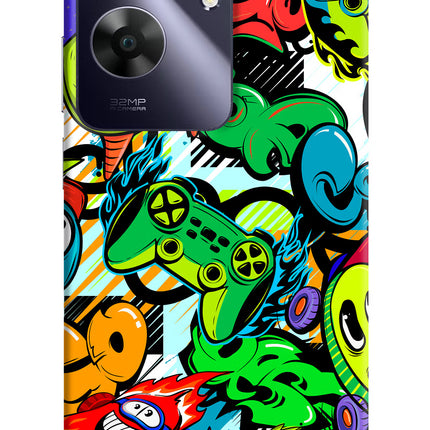 Game Doodle Realme C61 Hard Case Back Cover by Casekaro