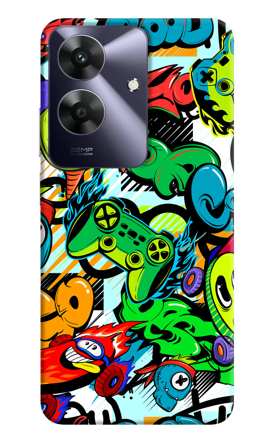 Game Doodle Realme C61 Back Cover, Hard case