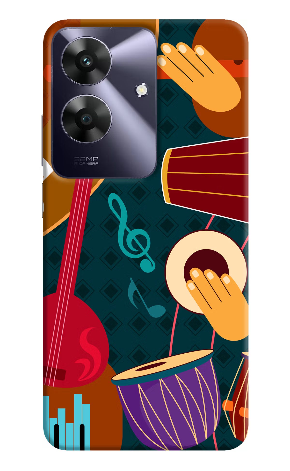 Music Instrument Realme C61 Hard Case Back Cover by Casekaro