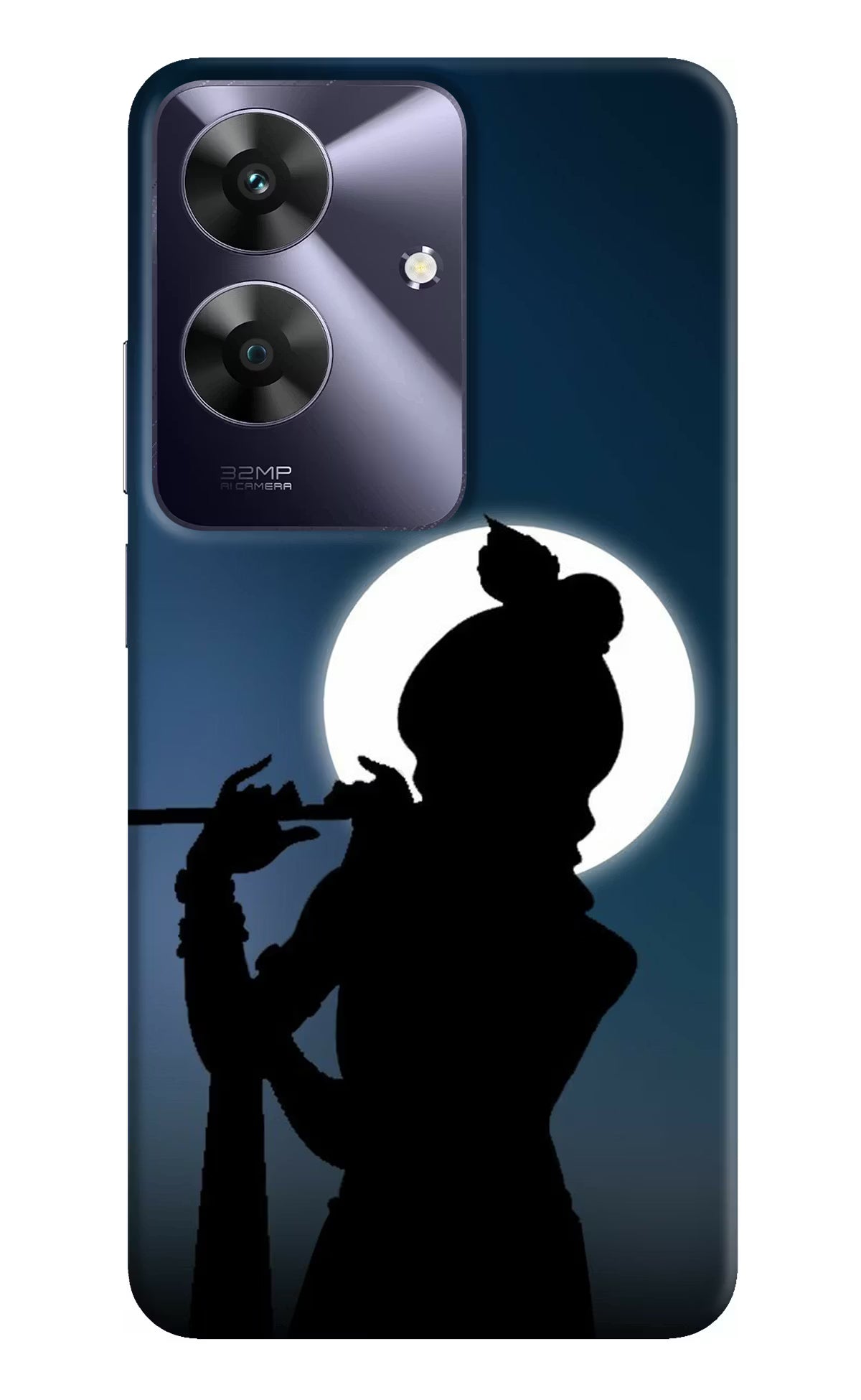 Shri Krishna Silhouette Realme C61 Hard Case Back Cover by Casekaro