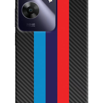 BMW Stripes Pattern Realme C61 Hard Case Back Cover by Casekaro