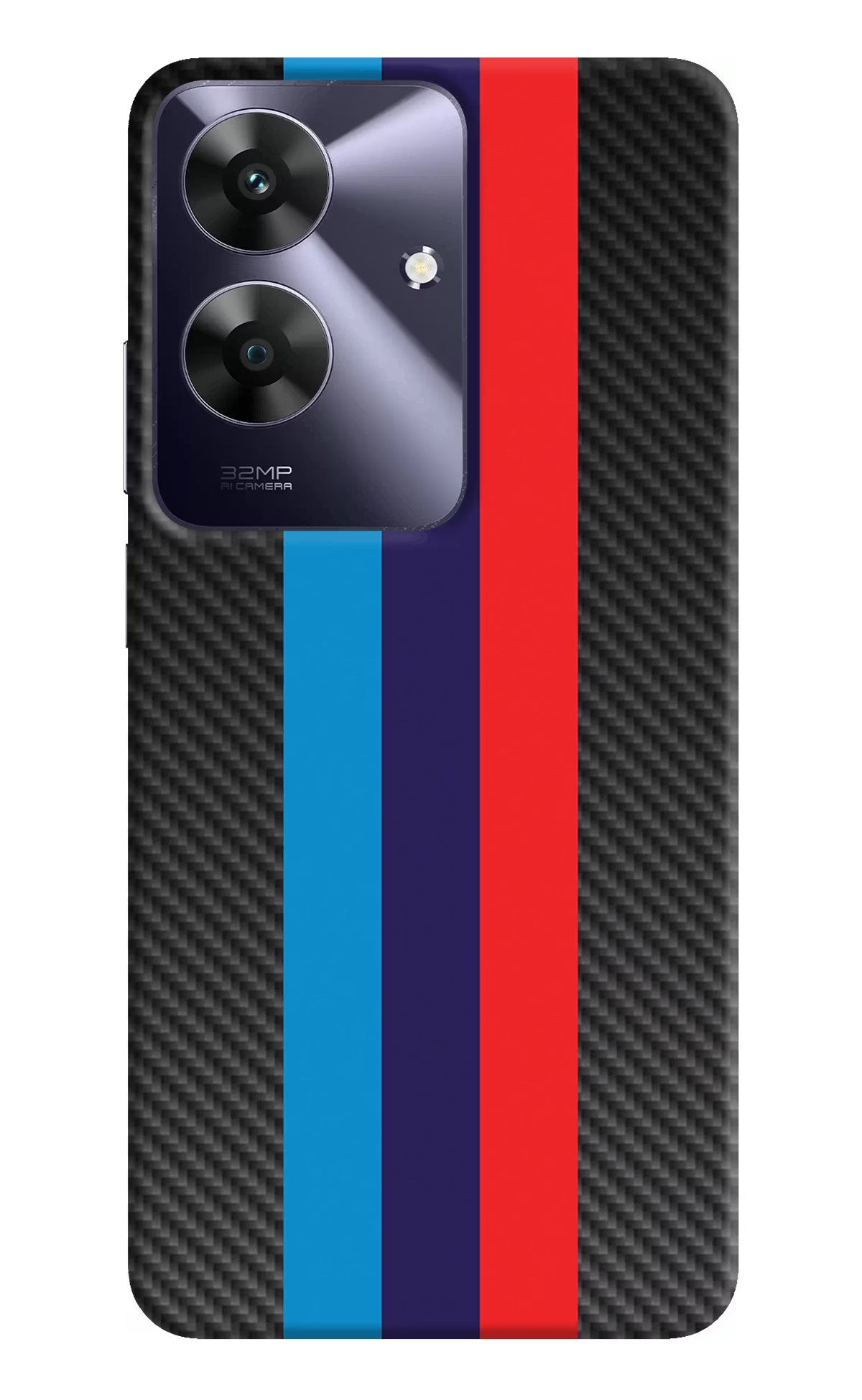 BMW Stripes Pattern Realme C61 Hard Case Back Cover by Casekaro
