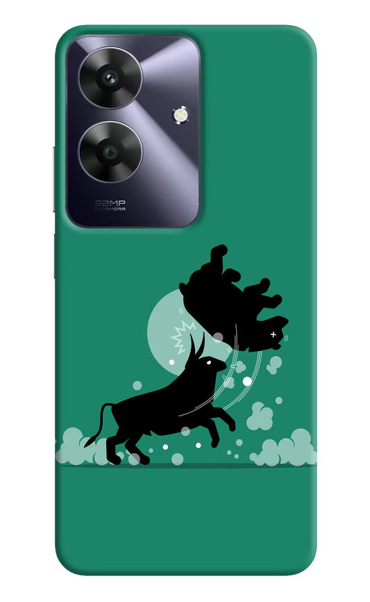 Bull Conqueror Realme C61 Hard Case Back Cover by Casekaro