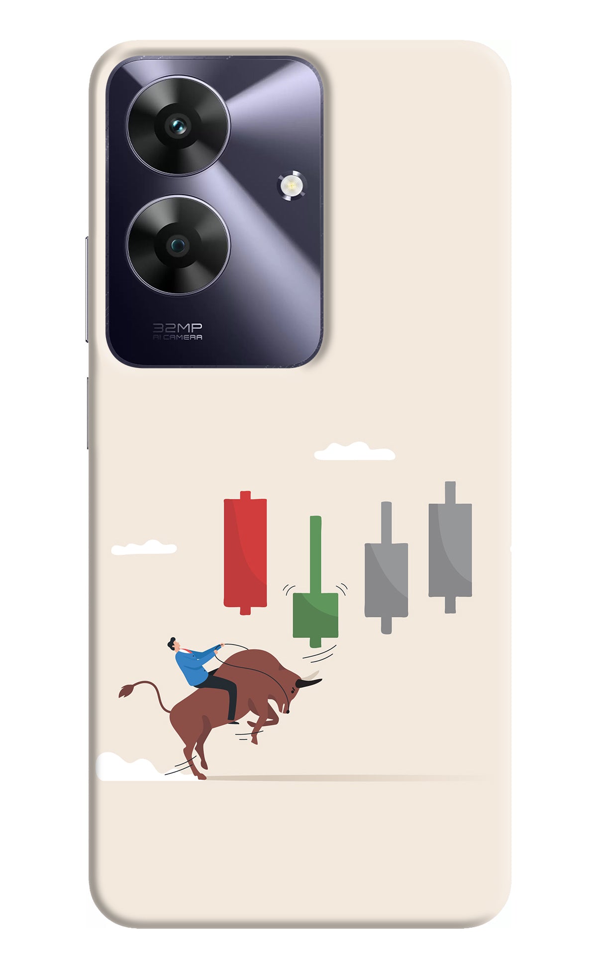 Bull Trading Momentum Realme C61 Back Cover