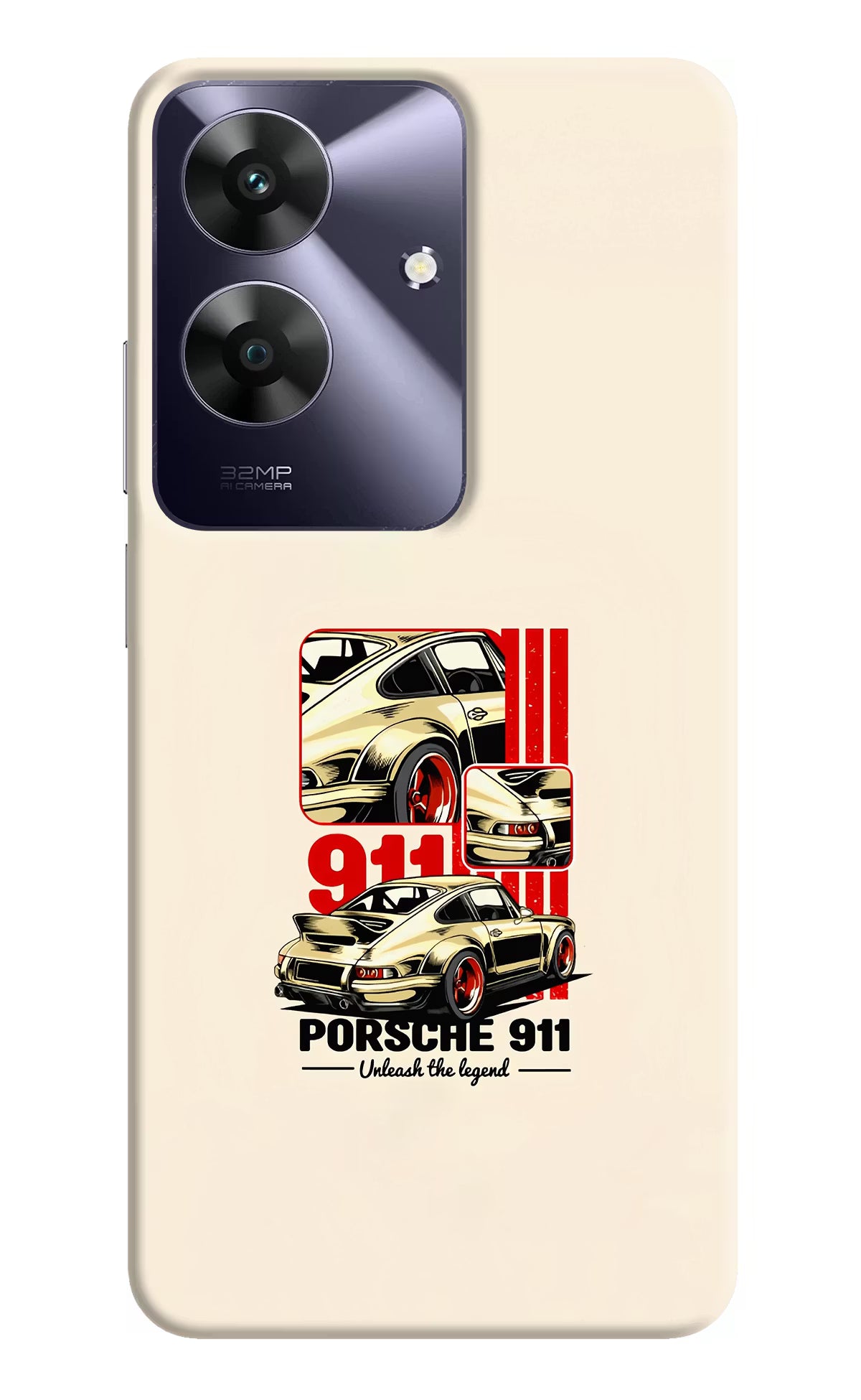 Classic Porsche 911 Realme C61 Hard Case Back Cover by Casekaro