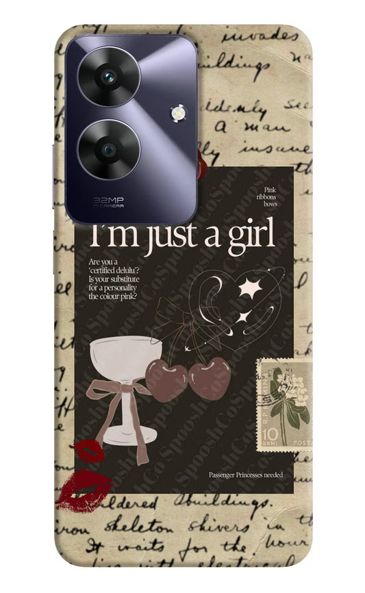 I am just a girl Realme C61 Hard Case Back Cover by Casekaro