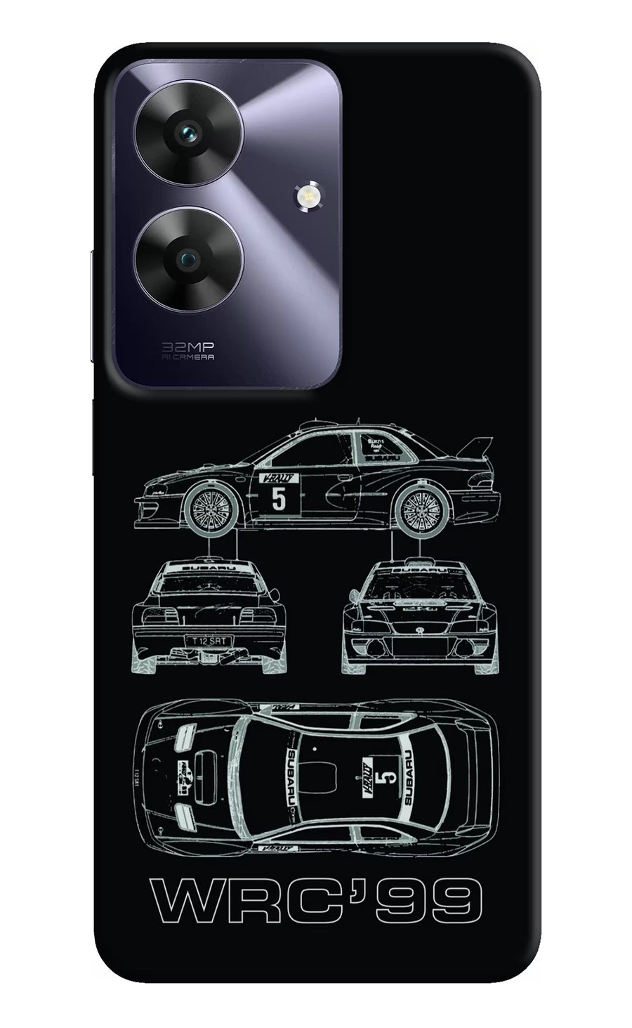 WRC'99 Realme C61 Back Cover, Hard case