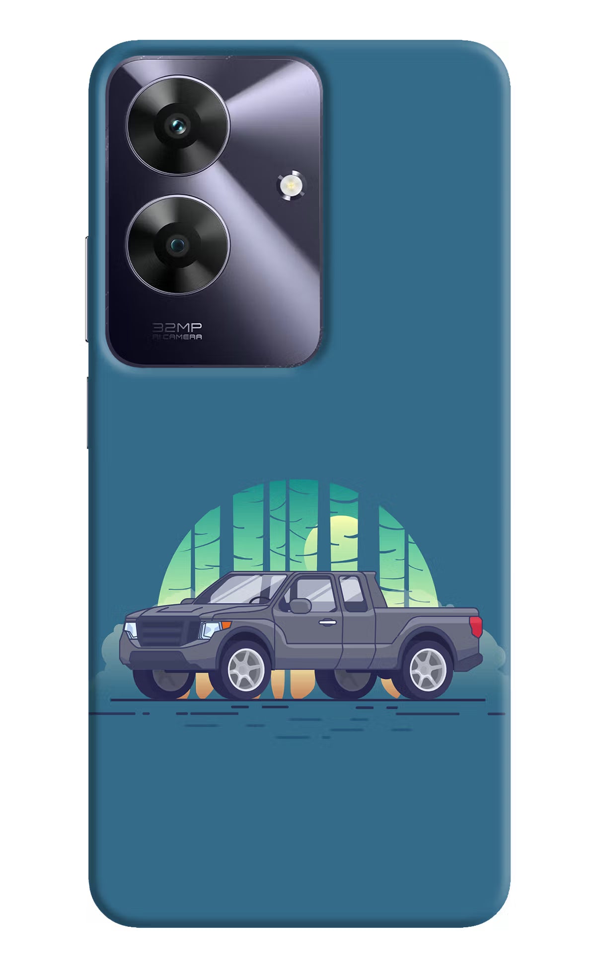 Retro Garage Vibe Realme C61 Hard Case Back Cover by Casekaro
