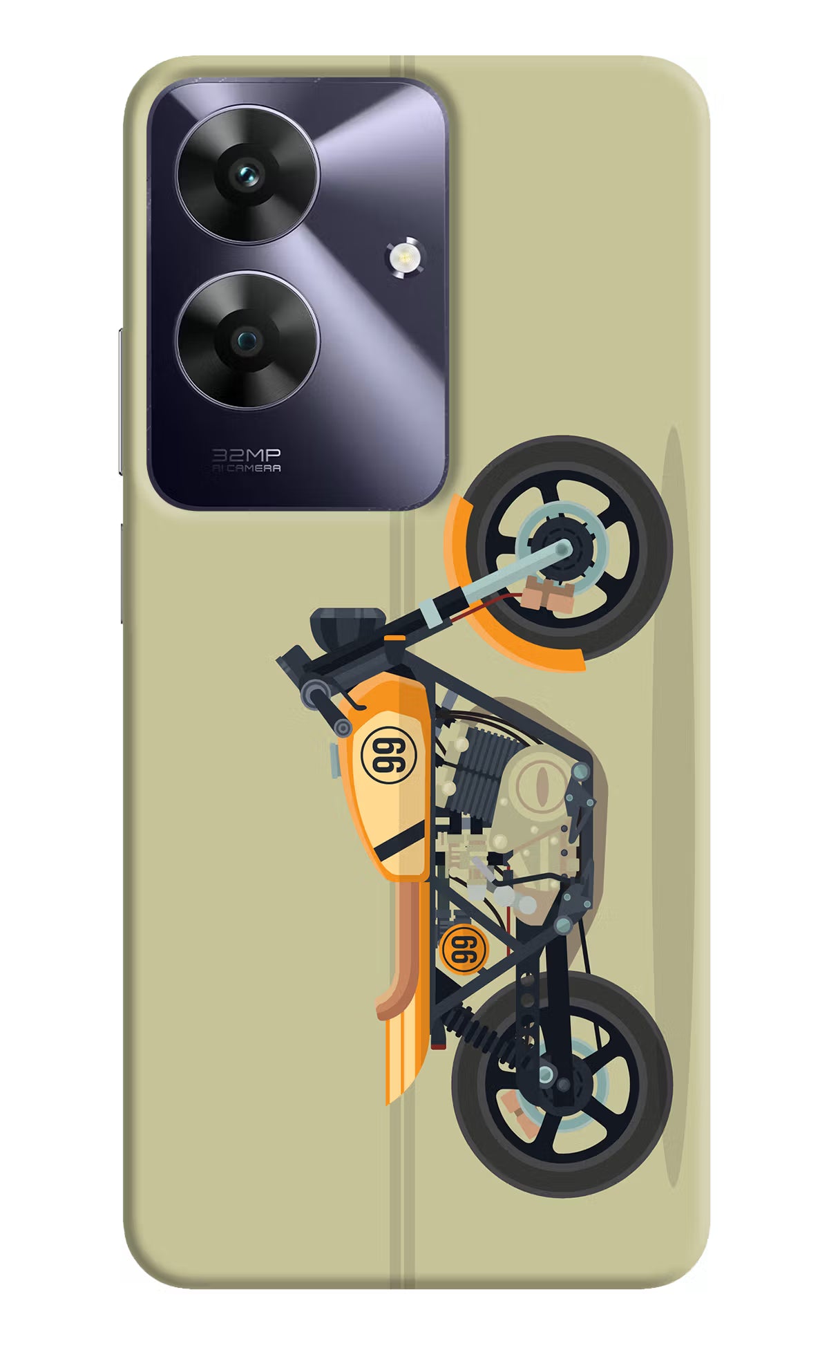 Vertical Speedster Realme C61 Hard Case Back Cover by Casekaro