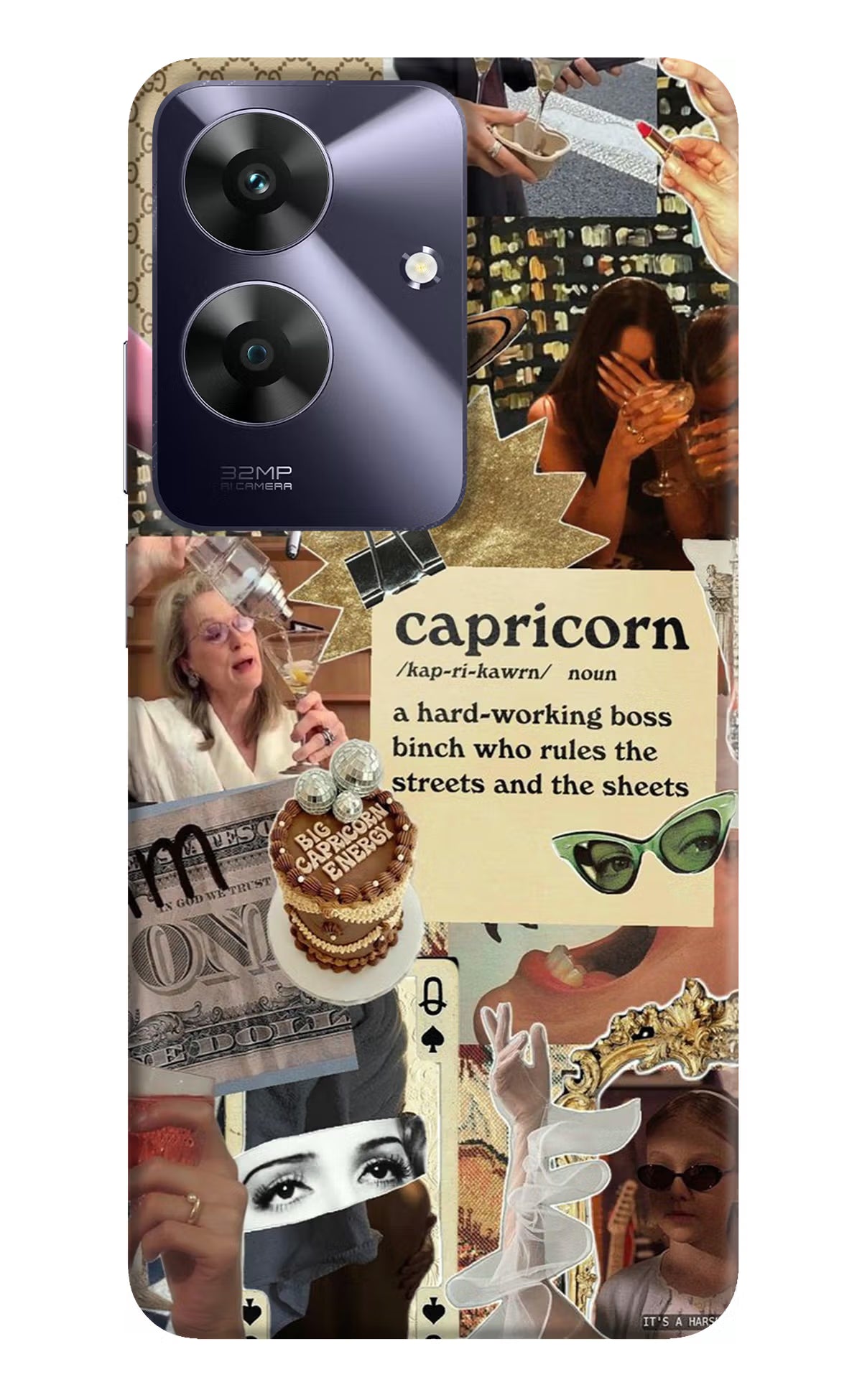 Capricorn Zodiac Realme C61 Hard Case Back Cover by Casekaro