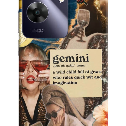 Gemini Zodiac Realme C61 Hard Case Back Cover by Casekaro