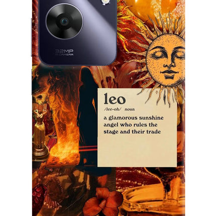 Leo Zodiac Realme C61 Hard Case Back Cover by Casekaro