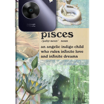 Pisces Zodiac Realme C61 Hard Case Back Cover by Casekaro