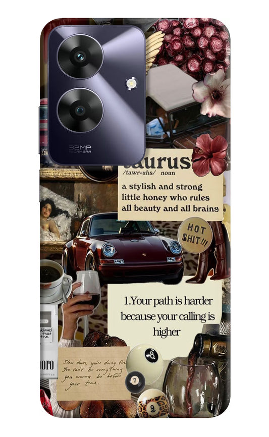 Taurus Zodiac Realme C61 Hard Case Back Cover by Casekaro