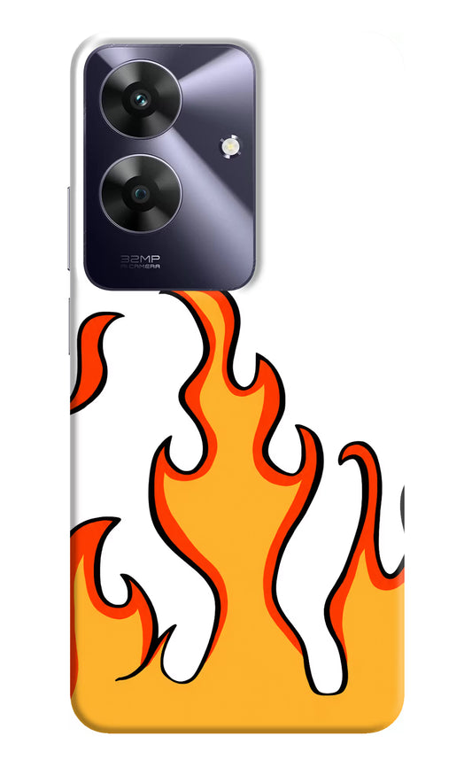 Fired Up – White Realme C61 Hard Case Back Cover by Casekaro