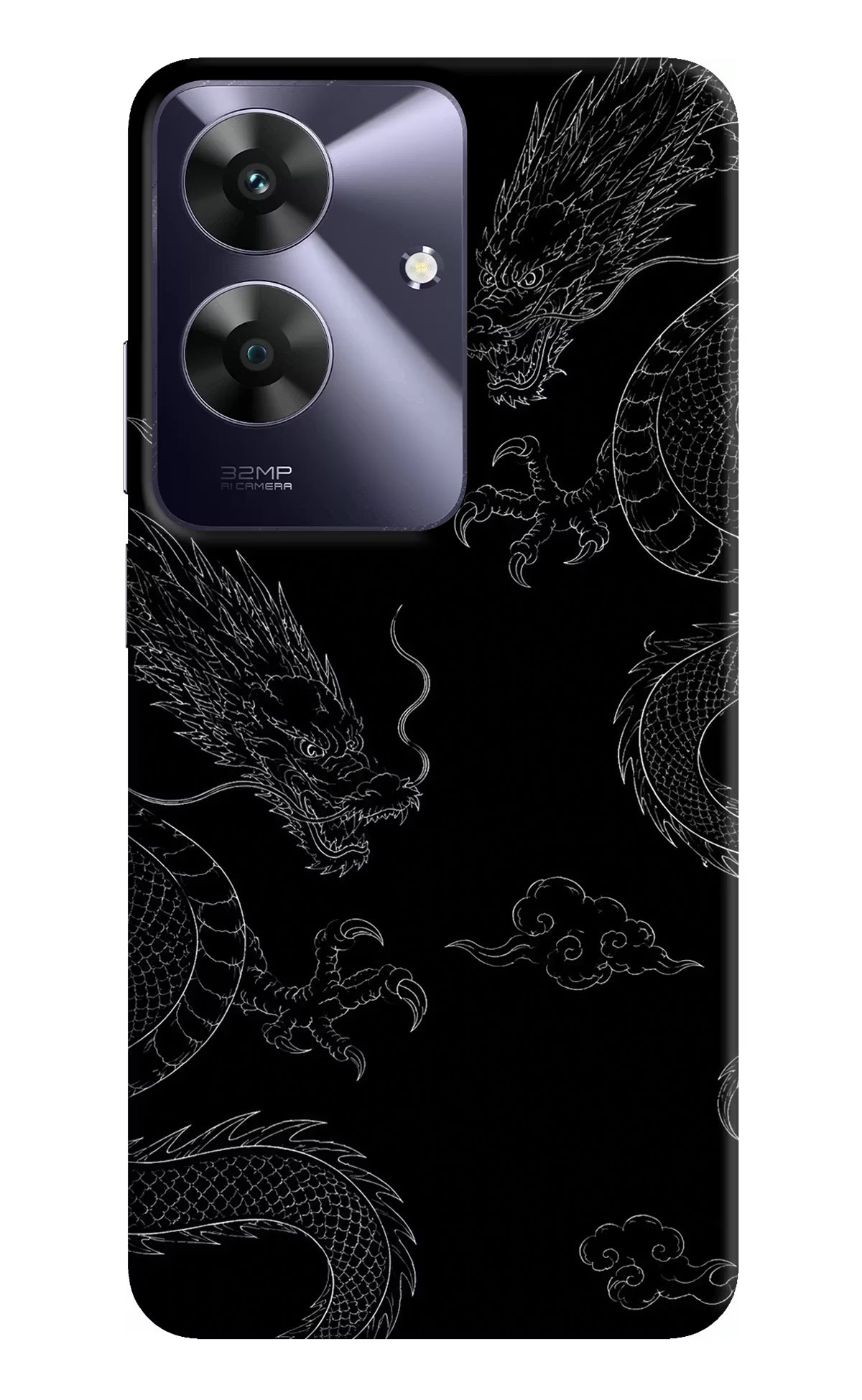 Twin Dragons Realme C61 Hard Case Back Cover by Casekaro