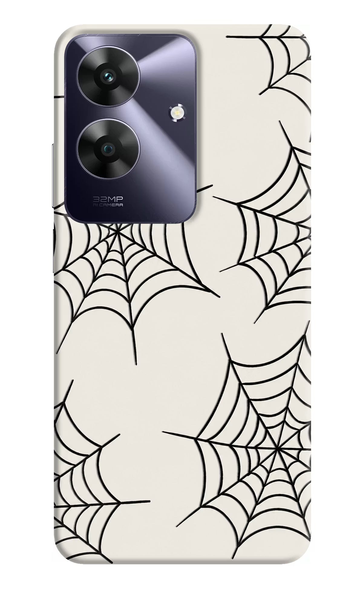 Spider Web Realme C61 Hard Case Back Cover by Casekaro