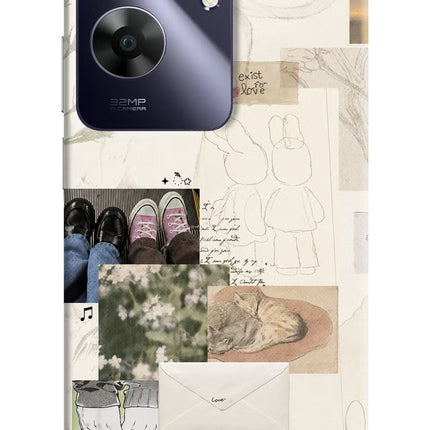 Soft Aesthetic Realme C61 Hard Case Back Cover by Casekaro