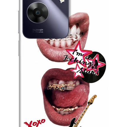 Rockstar Realme C61 Hard Case Back Cover by Casekaro
