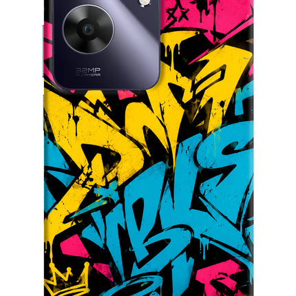 Graffiti Vibe Realme C61 Hard Case Back Cover by Casekaro
