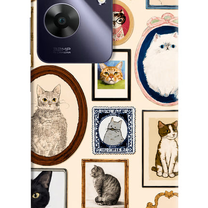 Mirror Cats Realme C61 Hard Case Back Cover by Casekaro