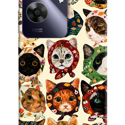 Cool Cat Realme C61 Hard Case Back Cover by Casekaro