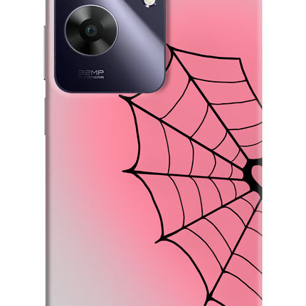 Pink Web Realme C61 Hard Case Back Cover by Casekaro