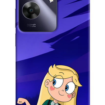 Star Glow Realme C61 Hard Case Back Cover by Casekaro