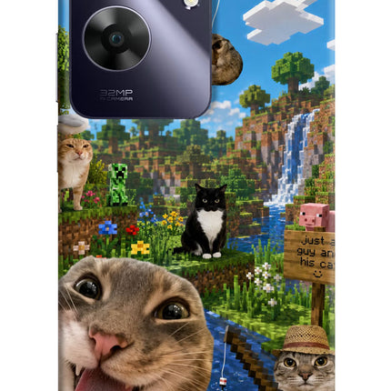 Minecraft Cat Chaos Realme C61 Hard Case Back Cover by Casekaro