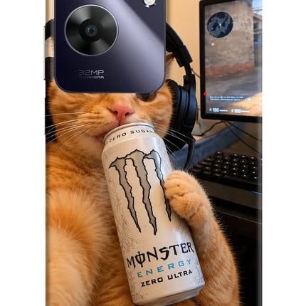 Gamer Cat Energy Realme C61 Hard Case Back Cover by Casekaro